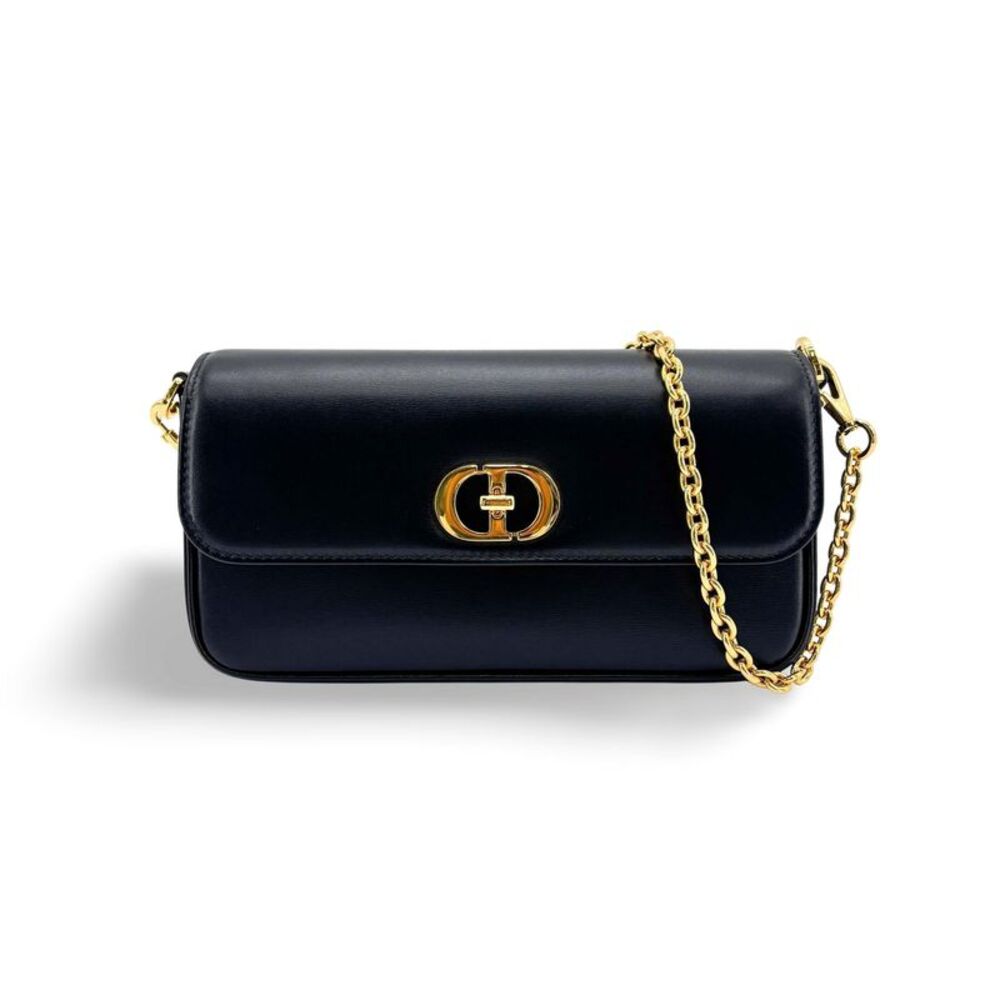 Dior 30 Avenue Montaigne Chain Bag Black Box Calfskin